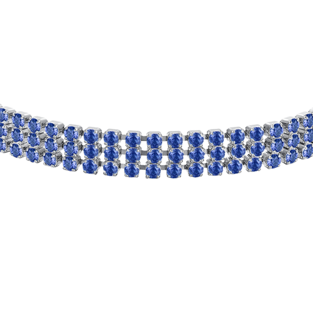BRACCIALE TENNIS DONNA IN ACCIAIO CON ZIRCONI BLU