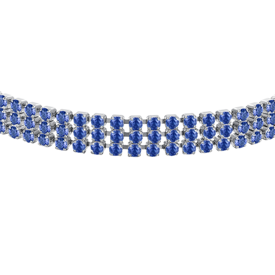 BRACCIALE TENNIS DONNA IN ACCIAIO CON ZIRCONI BLU