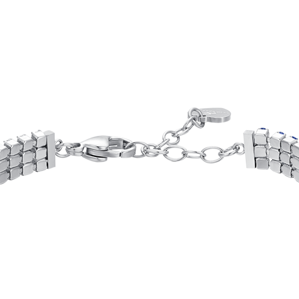 BRACCIALE TENNIS DONNA IN ACCIAIO CON ZIRCONI BLU