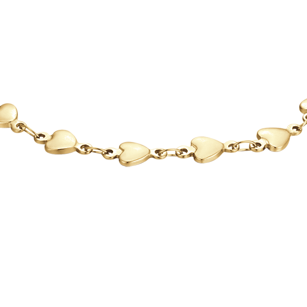 IP GOLD STAHL DAMEN ARMBAND MIT HERZEN