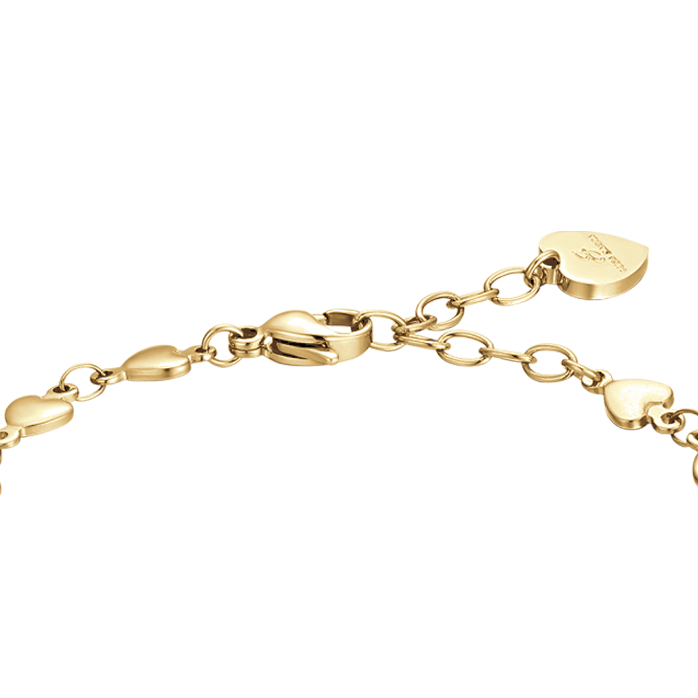 IP GOLD STAHL DAMEN ARMBAND MIT HERZEN