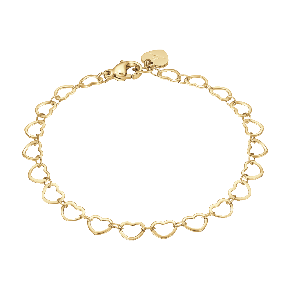 IP GOLD STAHL DAMEN ARMBAND MIT HERZEN