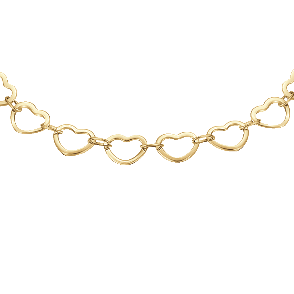 IP GOLD STAHL DAMEN ARMBAND MIT HERZEN