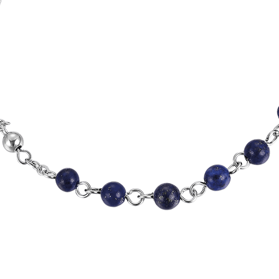 ROSARONARMBAND FÜR MÄNNER AUS STAHL MIT LAPIS-STAINEN Luca Barra