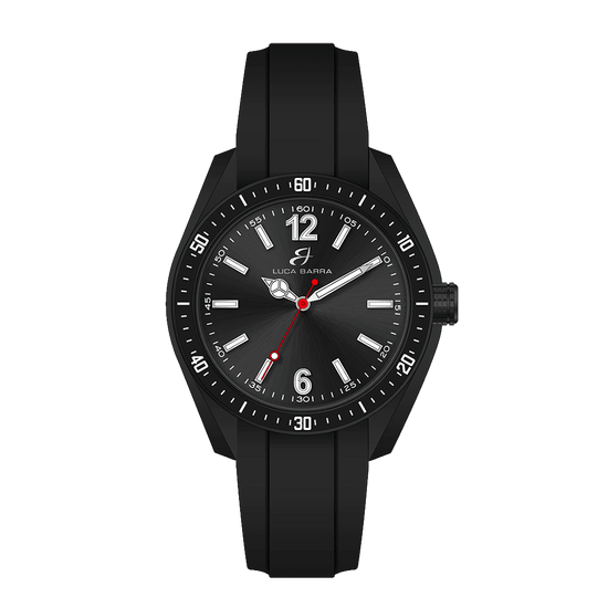 OROLOGIO UOMO IN SILICONE NERO Luca Barra