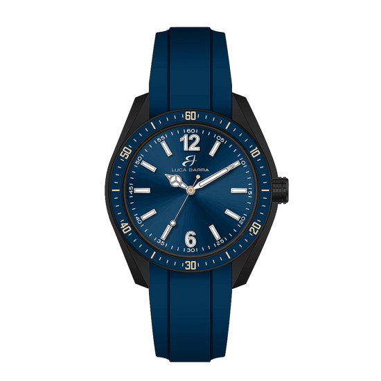 BLAUE SILIKON HERRENUHR