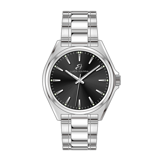 OROLOGIO UOMO IN ACCIAIO CON QUADRANTE NERO
