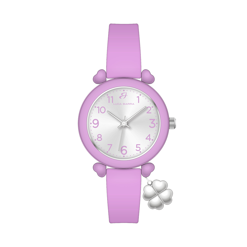 OROLOGIO DONNA LILLA CON CHARM QUADRIFOGLIO