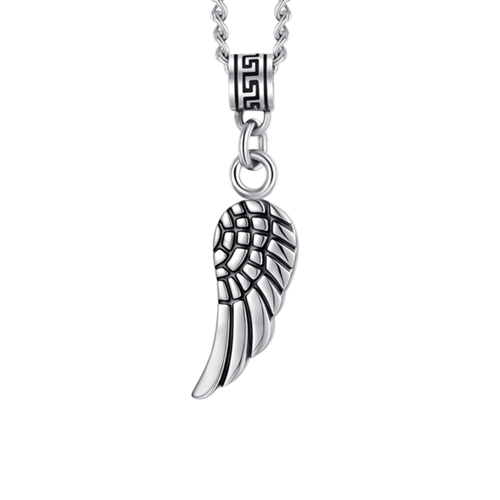 COLLANA UOMO IN ACCIAIO CON ALA