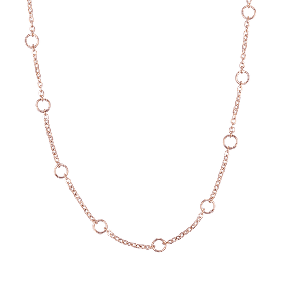 WOMAN'S IP ROSE STEEL NECKLACE Luca Barra