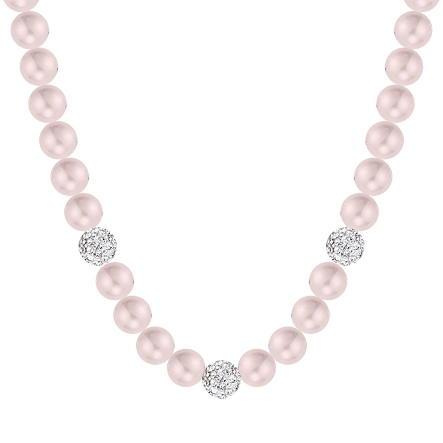 DAMEN PERLENKETTE MIT WEISSEN KRISTALLEN