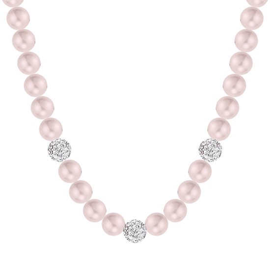 DAMEN PERLENKETTE MIT WEISSEN KRISTALLEN