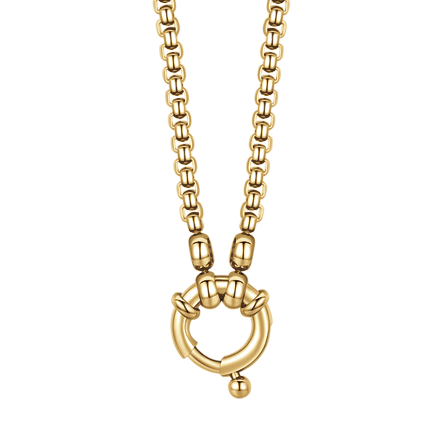 IP GOLD STAHL DAMEN HALSKETTE MIT VERSCHLUSS