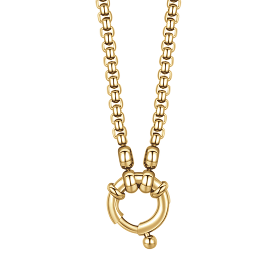 IP GOLD STAHL DAMEN HALSKETTE MIT VERSCHLUSS