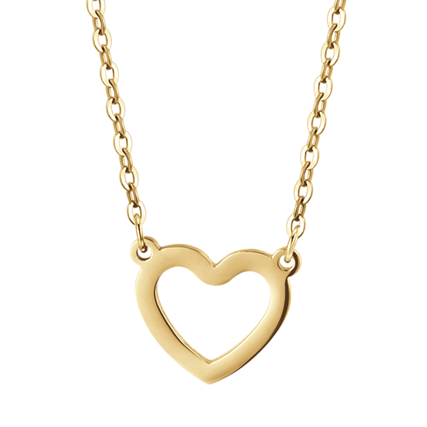 IP GOLD STAHL DAMEN HALSKETTE MIT GOLD HERZ