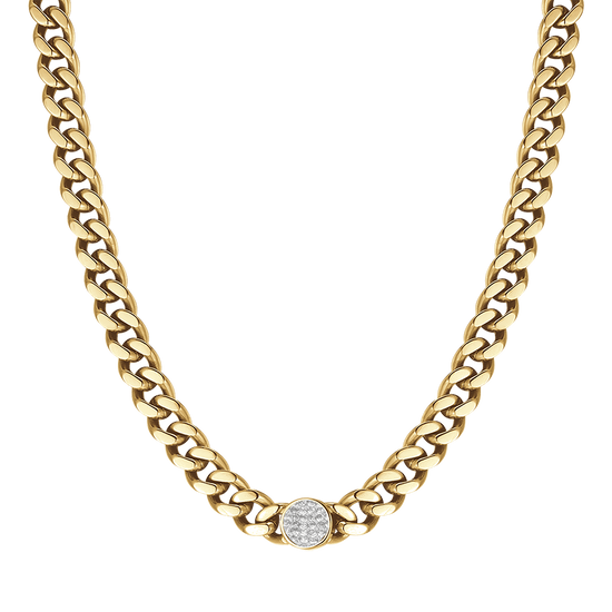 DAMEN STAHLKETTE MIT KRISTALLEN