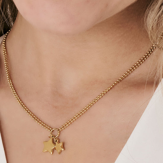 WOMAN'S IP GOLD NECKLACE WITH STARS Luca Barra