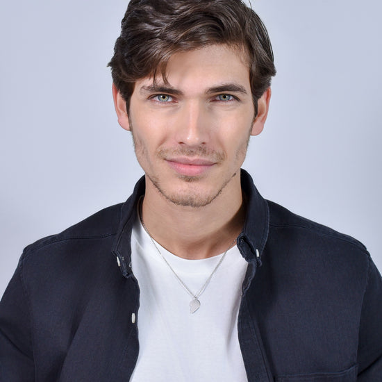 STAHLPAAR HALSKETTE MIT HERZ