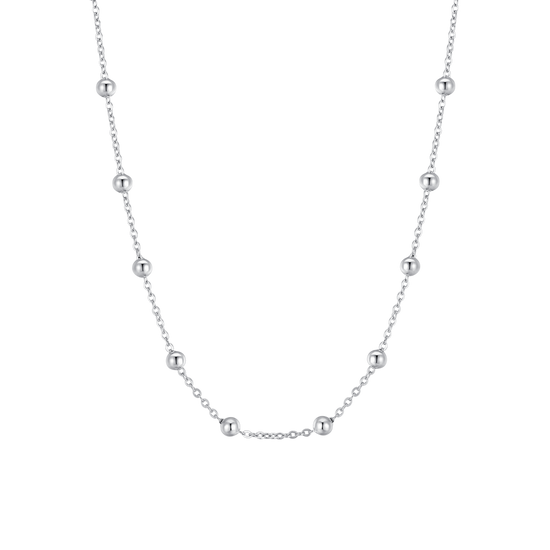 COLLANA DONNA IN ACCIAIO  CON SFERE