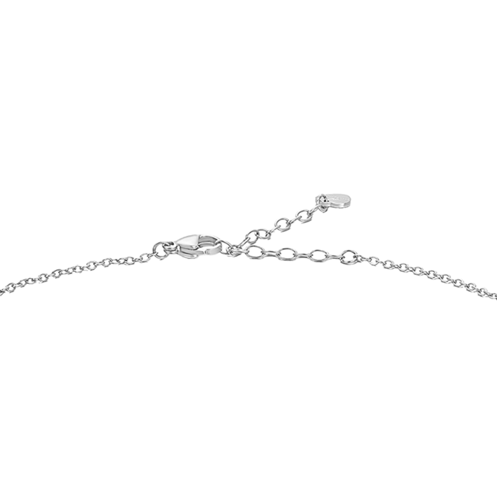 COLLANA CHOKER TENNIS DONNA IN ACCIAIO CON ZIRCONI BIANCHI