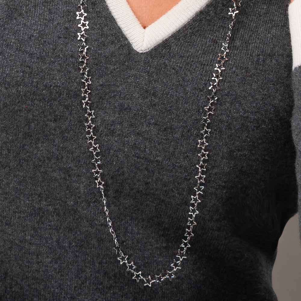 COLLANA DONNA IN ACCIAIO CON STELLE