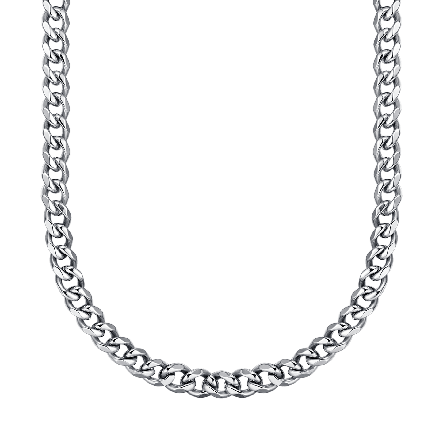UNISEX-STAHLHALSKETTE MIT 9 MM KETTENGLIED