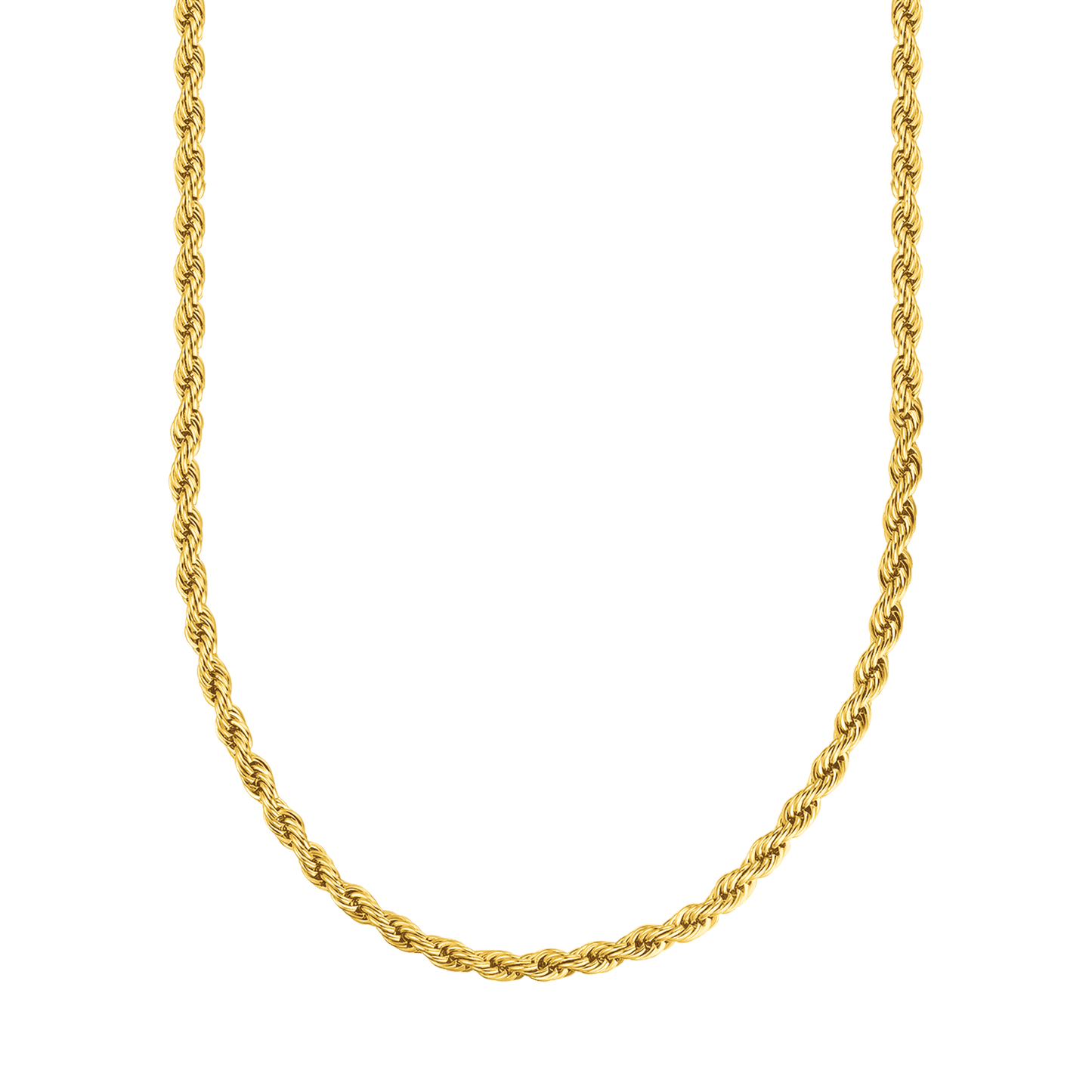 4MM IP GOLD STAHL UNISEX TORCHON HALSKETTE