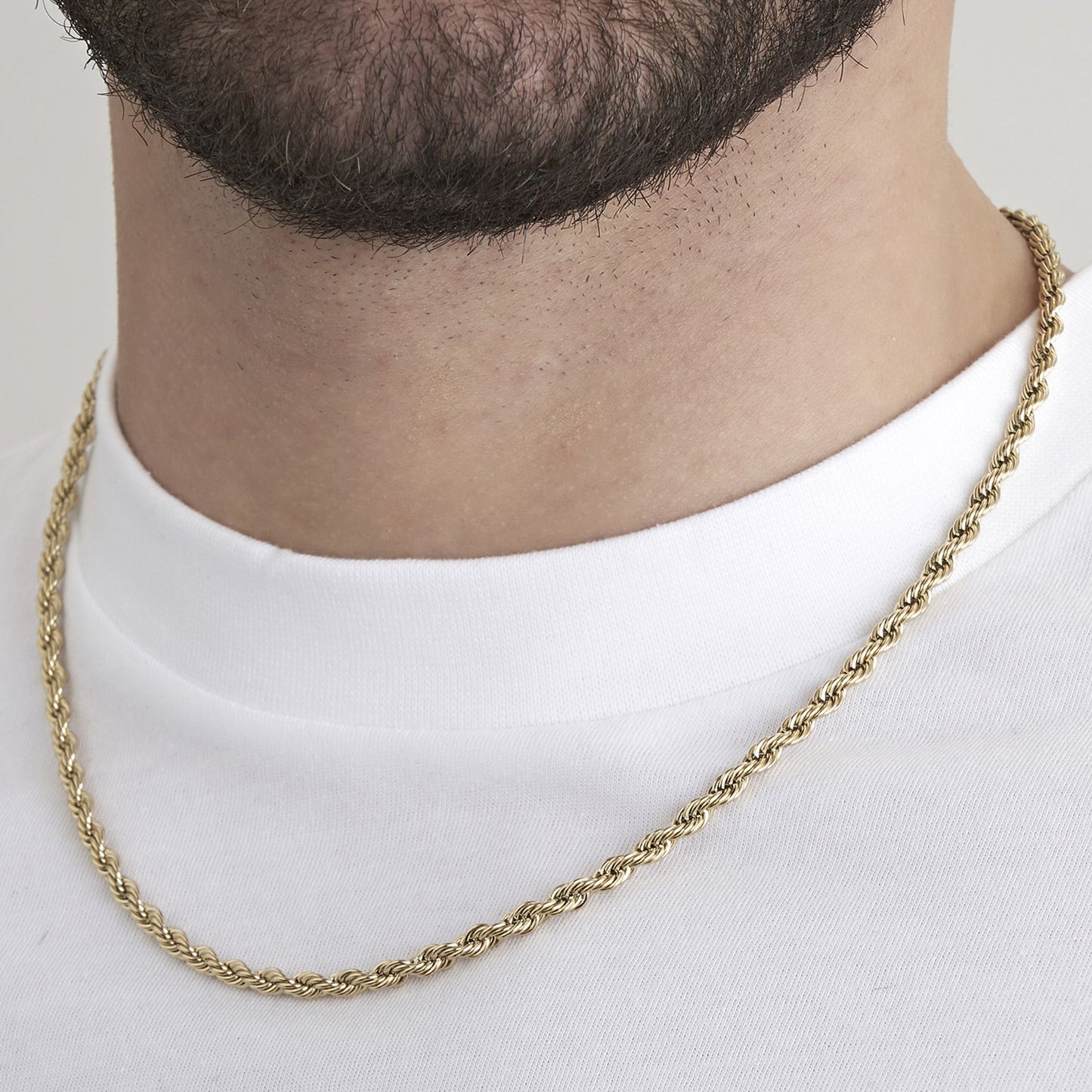4MM IP GOLD STAHL UNISEX TORCHON HALSKETTE