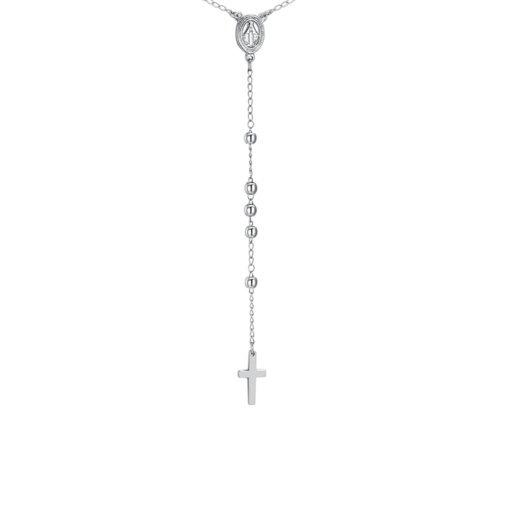 COLLANA UOMO ROSARIO IN ACCIAIO