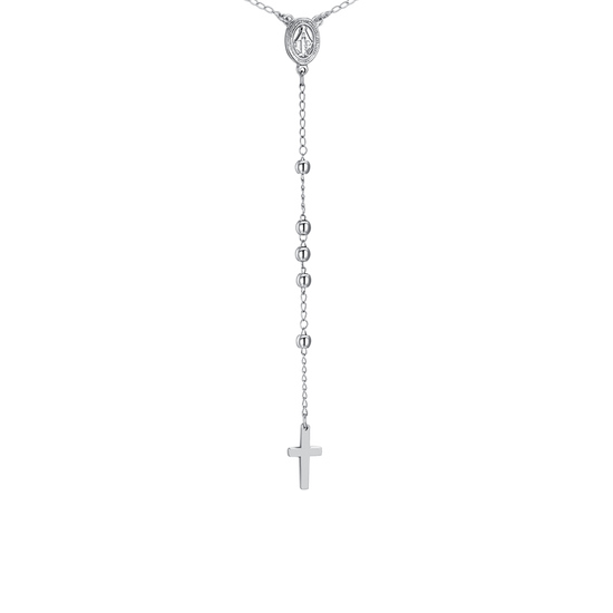 COLLANA UOMO ROSARIO IN ACCIAIO
