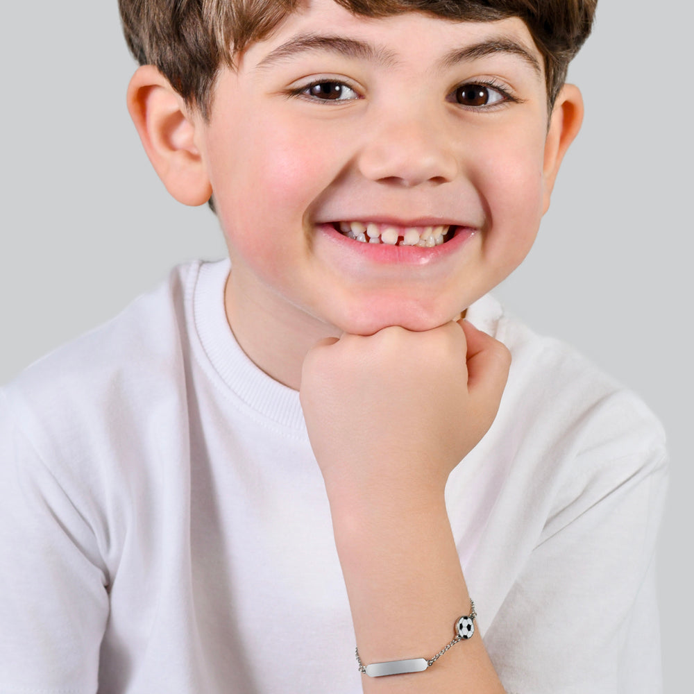 BABYARMBAND AUS STAHL MIT KUGEL