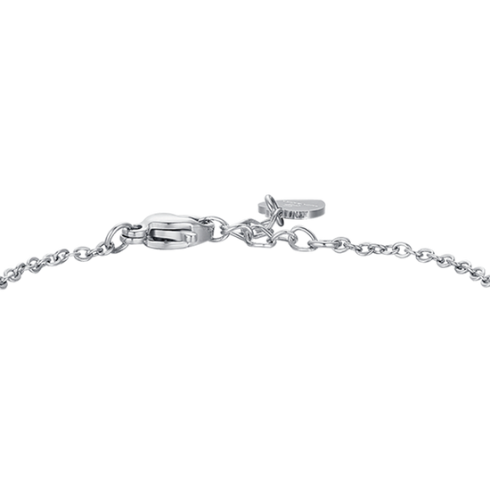 MÄDCHENARMBAND AUS STAHL MIT KRONE MIT WEISSEN KRISTALLEN