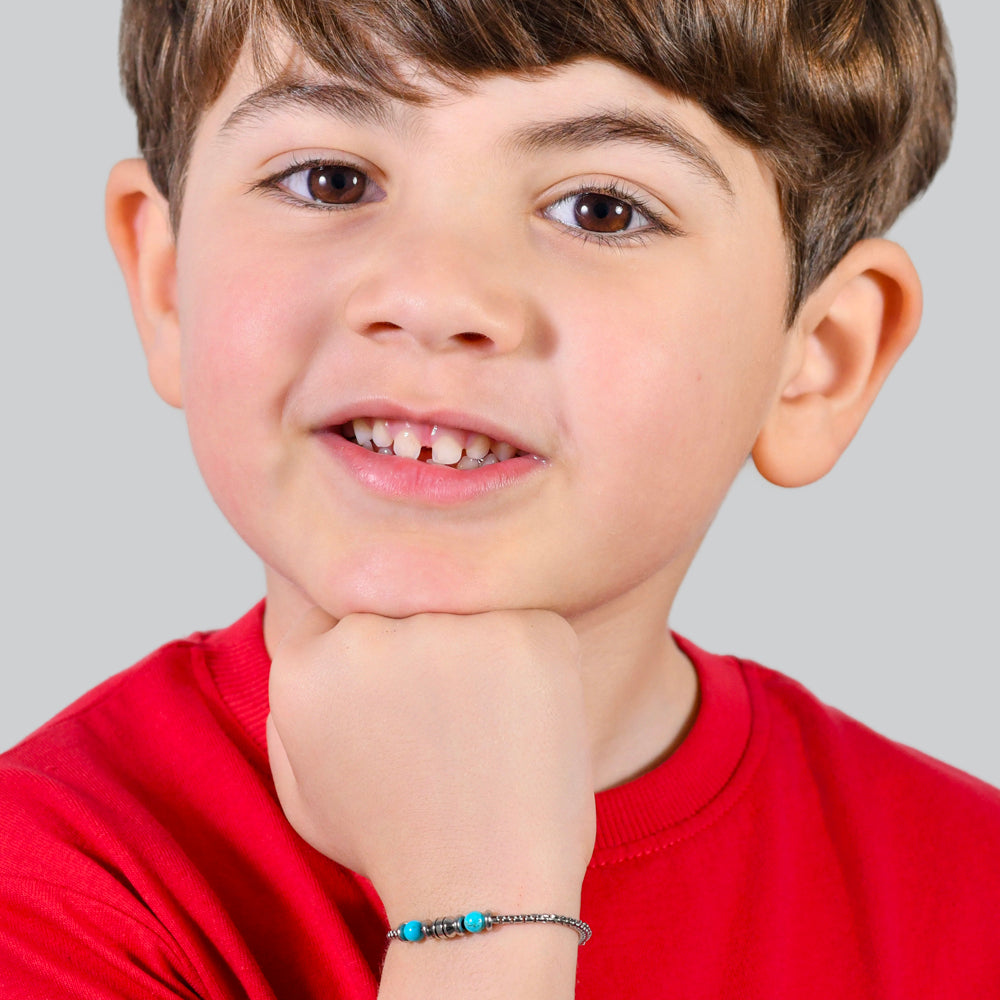 TÜRKIS STEINE STAHL BABY ARMBAND