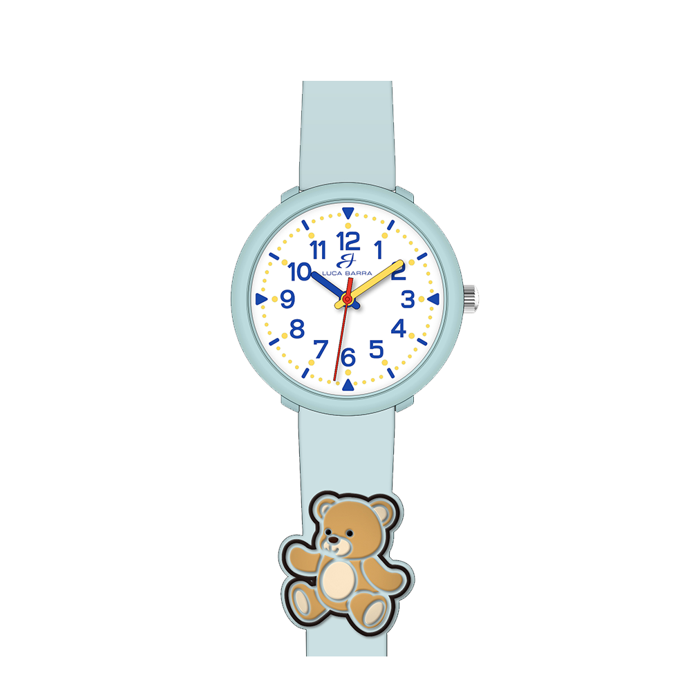 OROLOGIO BAMBINA ACQUAMARINA CON ORSETTO