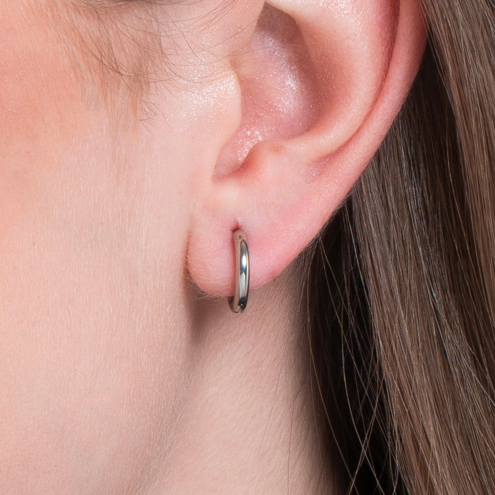 12 MM STAHLRING-OHRRINGE FÜR FRAUEN