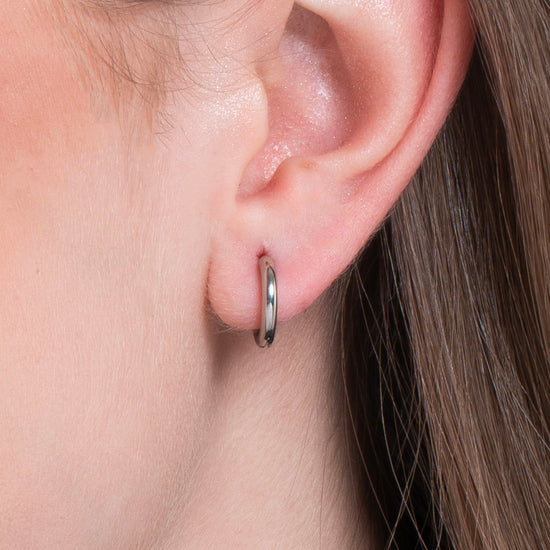 12 MM STAHLRING-OHRRINGE FÜR FRAUEN