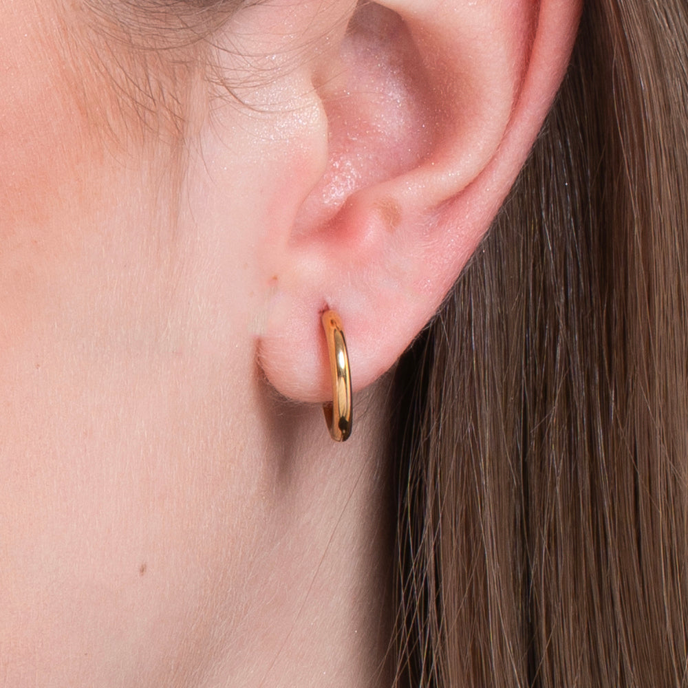 14 MM VERGOLDETER STAHL-OHRRING FÜR FRAUEN