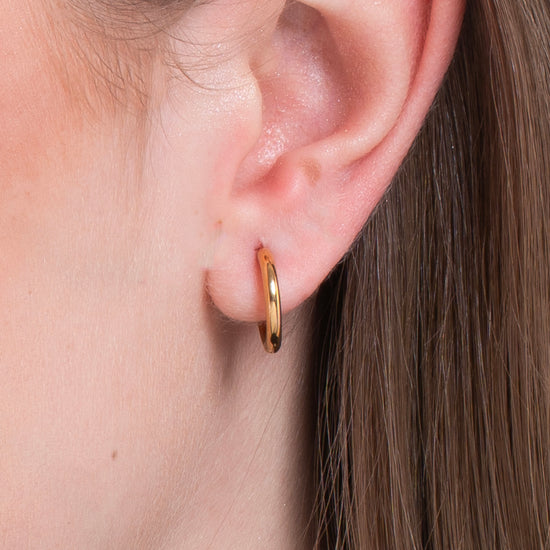 14 MM VERGOLDETER STAHL-OHRRING FÜR FRAUEN