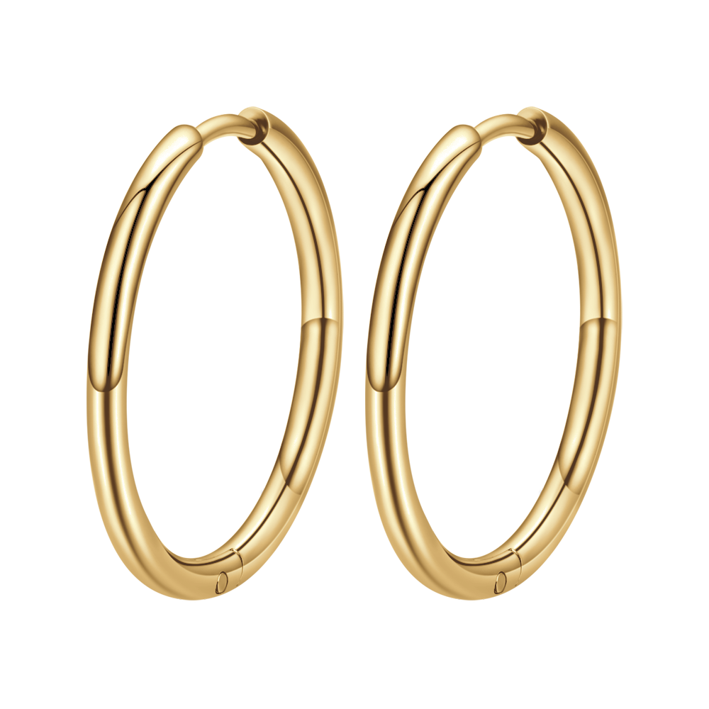 24 MM STAHL-OHRRINGE FÜR FRAUEN