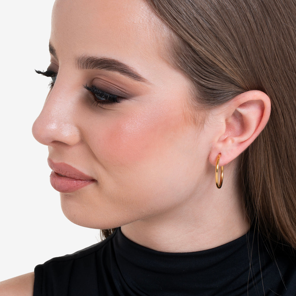 24 MM STAHL-OHRRINGE FÜR FRAUEN