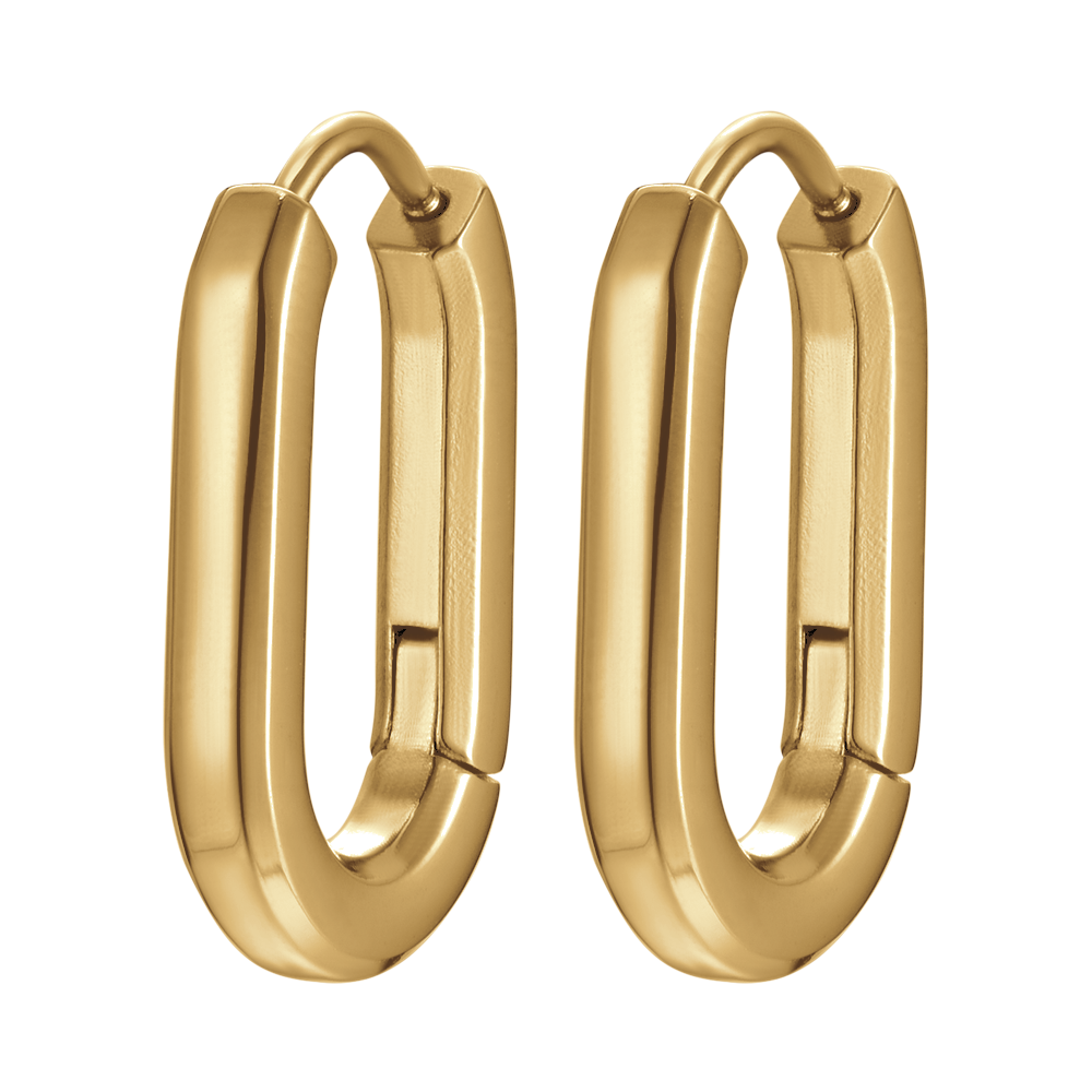 DAMEN IP GOLD STAHL OHRRINGE