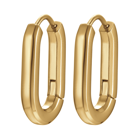 DAMEN IP GOLD STAHL OHRRINGE