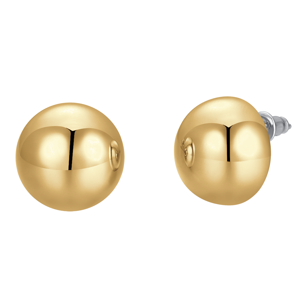 ORECCHINI DONNA A GOCCIA 16 mm IN ACCIAIO IP GOLD