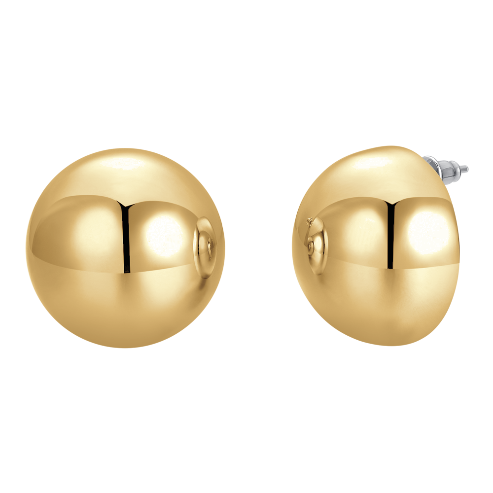 ORECCHINI DONNA A GOCCIA 25 mm IN ACCIAIO IP GOLD