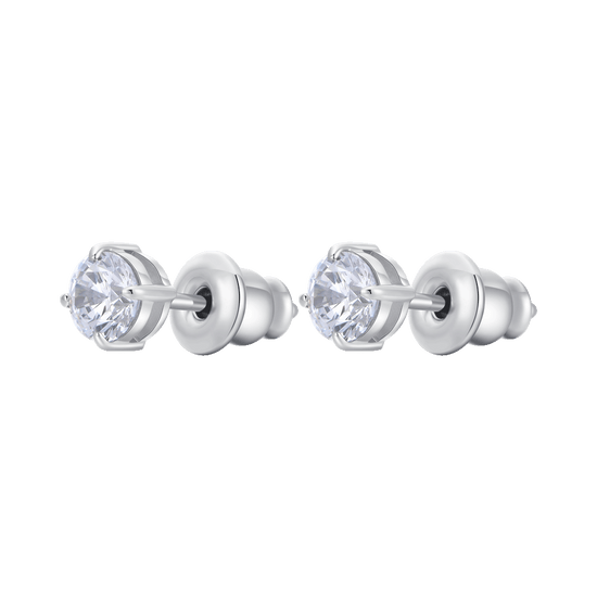 ORECCHINI DONNA IN ACCIAIO  CON CRISTALLO BIANCO