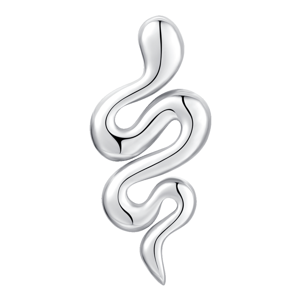 MONO ORECCHINO DONNA IN ACCIAIO  CON SERPENTE