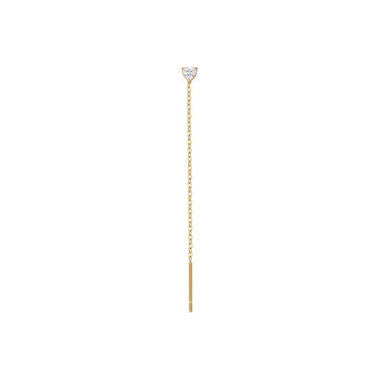 MONO ORECCHINO DONNA IN ACCIAIO IP GOLD CON CRISTALLO BIANCO