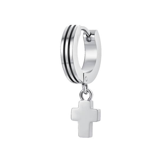 MONO-STAHLOHRRING MIT KREUZ