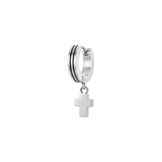 MONO-STAHLOHRRING MIT KREUZ