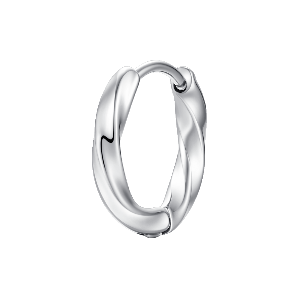 MONO ORECCHINO DONNA IN ACCIAIO CON MOTIVO RITORTO